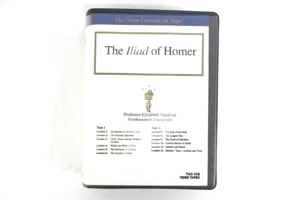 The Great Courses On Tape The Iliad Of Homer 2 VHS Tapes Guidebook 12 Lectures