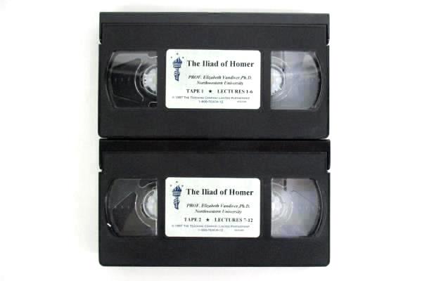 The Great Courses On Tape The Iliad Of Homer 2 VHS Tapes Guidebook 12 Lectures