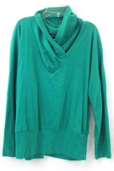 Lot of 2 Marie St Moritz Teal Green Shirts Tops Long Short Sleeve Women's Size M