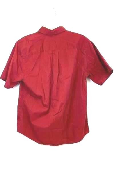 Lot of 2 Dockers Old Navy Men's Red Short Sleeves Button Up Shirts Size Large