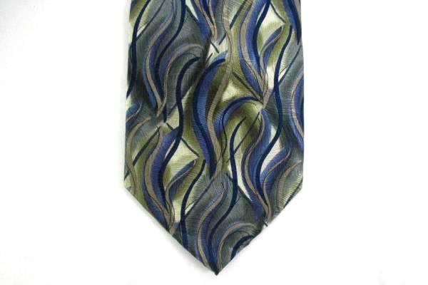 J. GARCIA Green Silk Neck Tie CAPILLARIES Collection Thirty-Five