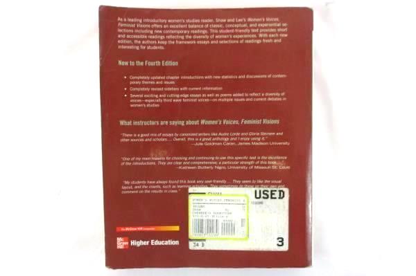 Women's Voices Feminist Visions 4th Ed. Susan Shaw USED Textbook Women's Studies
