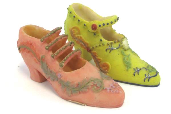Set of 2 World Bazaars Decorative Collectible Resin Shoe Statue Display Decor