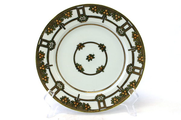 Nagoya SNB Nippon Gold Gilded Fruit And Flower Pattern Plate