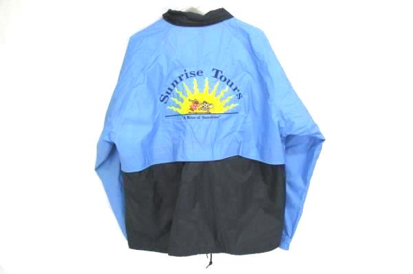 Sport-Tek By Port Authority Sunrise Tours Wind Breaker Blue White Navy Men's L