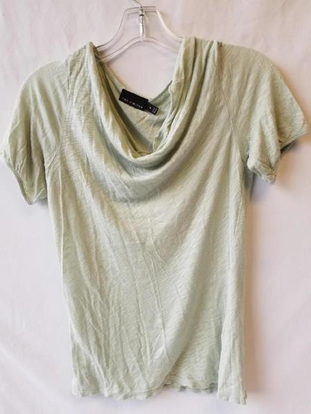 Girl's Green Short Sleeve Shirt Scoop Neck By The Limited Size M 100% Modal