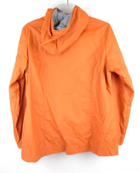 BLANC NOIR Orange PVC Raincoat Waterproof Zip Up Rain Jacket Women's M