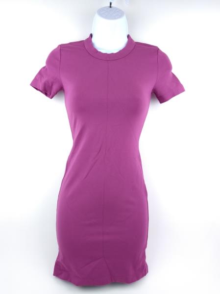 Aritzia SUNDAY BEST Purple Stretch Knit Bodycon T-Shirt Mini Dress Sz 00