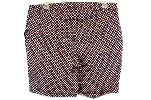 ASOS CURVE Woman's Geometric Pattern Flat Front Shorts Plus Size 16