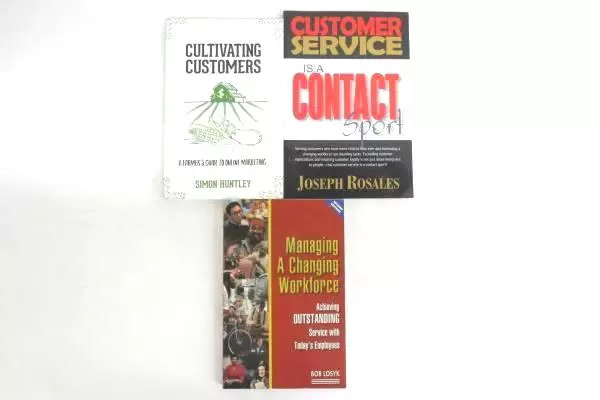 Lot of 3 Self Help Books Managing A Changing Workforce Customer Service A Farmer