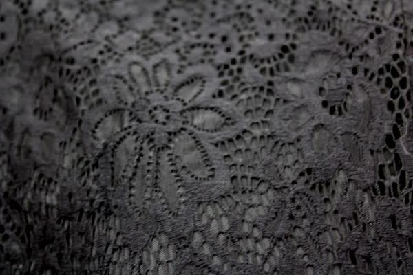 CLUBL Dress Long Formal Black Lace Floral Design Lined Women's Size Full Zip