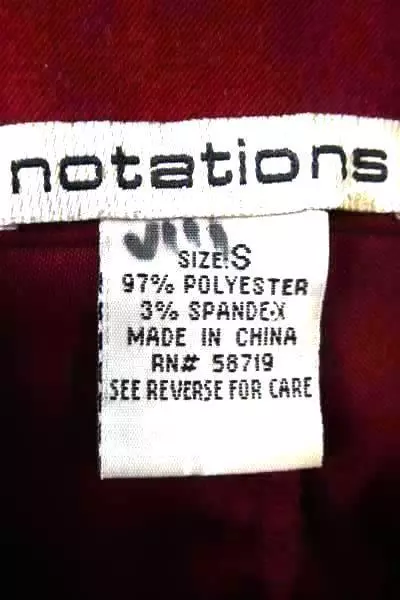 Women's Red Full Button Down Long Sleeve Collar Blazer By Notations Size S