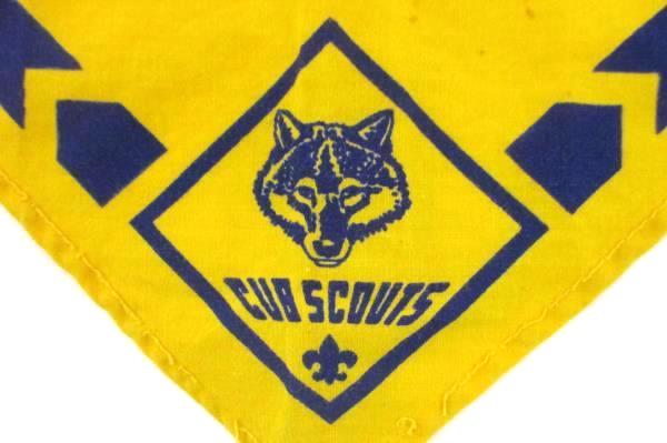 Boy Scouts Of America BSA Plaid Webelos Hat & Yellow Blue Neckerchief Bandana