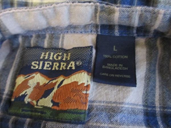 Junior Boys Multicolored Button Down Shirt By High Sierra Size Large 100% Cotton
