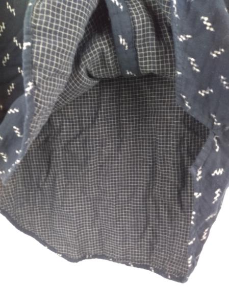 MADEWELL Black / Gold Ikat Print Oversized Ex-Boyfriend Shirt #G1066 ~ Sz XS