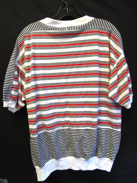 Lot of 2 T-Shirts By Simple Addiction Green White Red Stripes Women's Sz XL