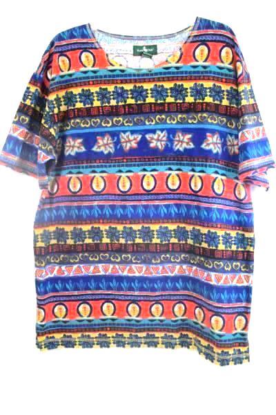 Shirt by Hunt Club Multicolored Abstract Geometric 100% Cotton Women's Size L