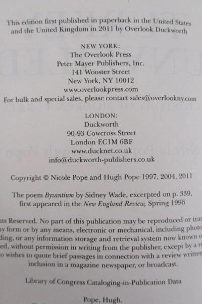 Turkey Unveiled by Nicole Pope & Hugh Pope Softcover 2011 Overlook Duckworth