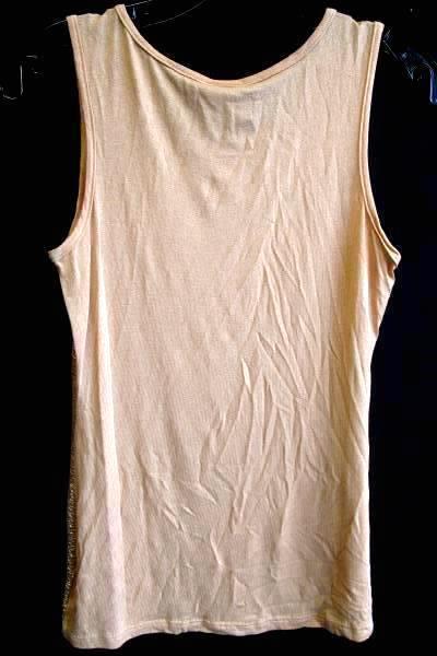 Women's Peach Pink Tank Top Blouse by H.I.P. Size Small Soft Metallic Look