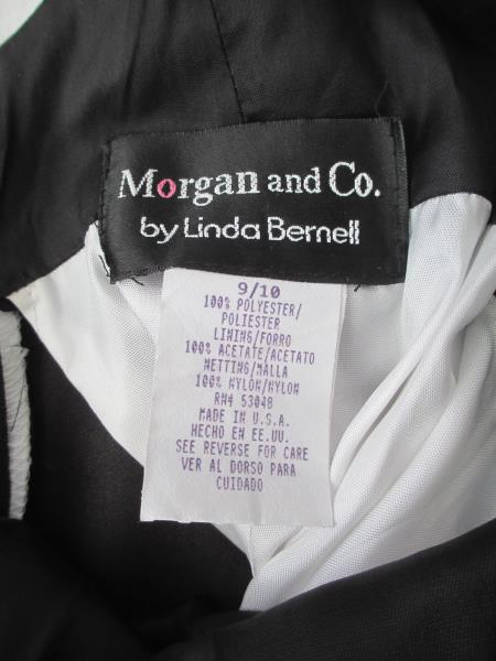 Woman's Black&White Formal Dress By Morgan And Co Size 9/10 100% Polyester