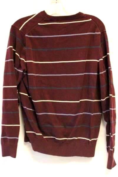 Men's Multi-Colored Striped Long Sleeve Shirt By IZOD Size M 100% Cotton