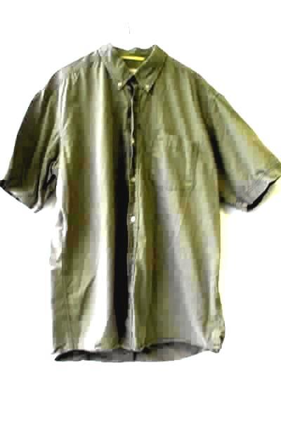 Men's Green Short Sleeve Button Up Shirt w/ Collar By Camel Active Size XL