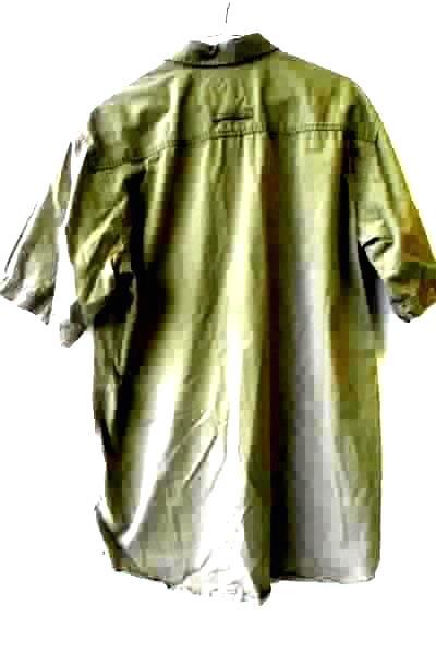 Men's Green Short Sleeve Button Up Shirt w/ Collar By Camel Active Size XL