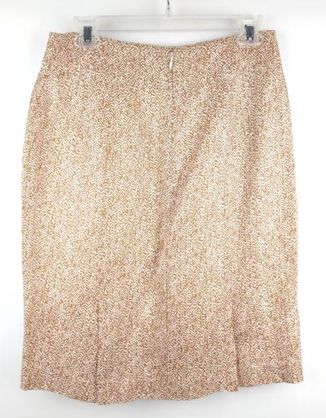 BANANA REPUBLIC Beige Career Pencil Skirt Rayon Linen Blend Sz 6 NWT $89.50