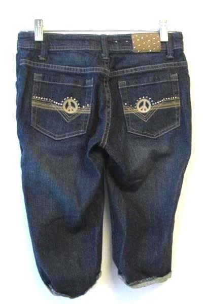 Jean Shorts by Arizona Jeans Blue Junior's Sz 14 Slim Faded Look Pockets Cut Off