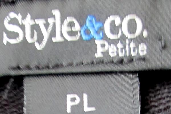 Style&Co Petite Women's Blazer Black Size PL Long Sleeve Lace 1/2 Button Up