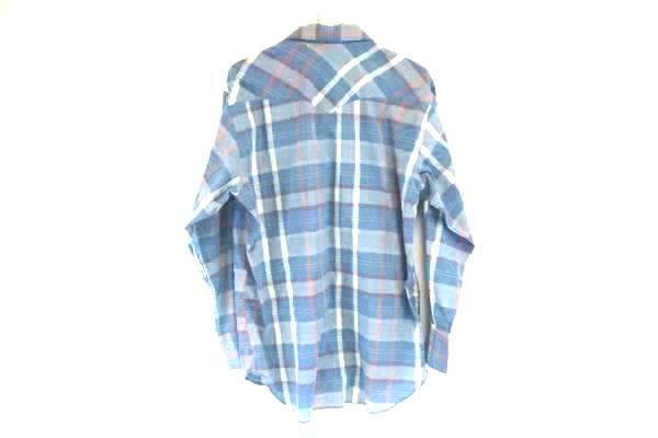 Men's Wrangler Long Sleeve Button Shirt Plaid X-Long Tails 16 1/2 - 34