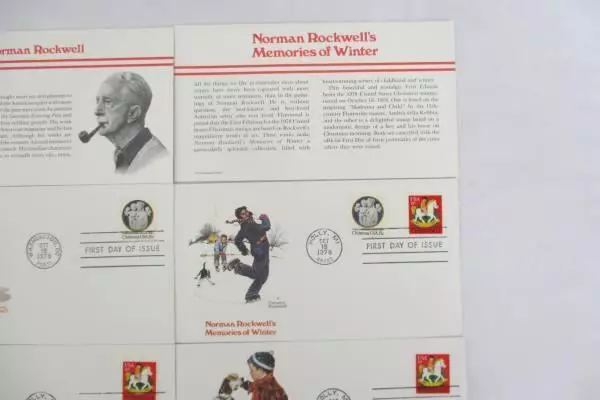 Set Of 5 Norman Rockwell Designed FDI Memories Of Winter Fleetwood 1978