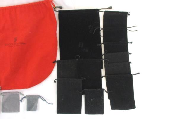 Vintage Lot of 15 Various Jewelry Velvet Cloth Bags Travel Pouches