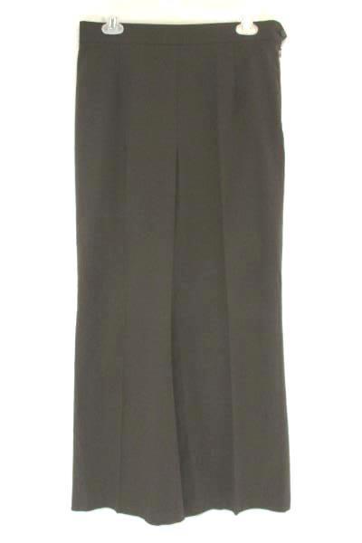 Women's TALBOTS Brown Flat Front Pants Size 10 Brown Side Zipper Stretch