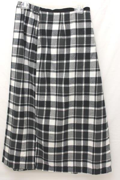 Women's Jadyn T 3 Piece Black White Flannel Cotton Plaid Checker Size Medium
