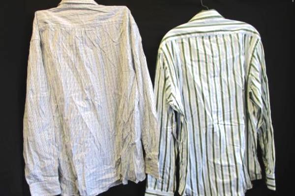 Lot of 2 Old Navy And Gap Dress Shirts Top Stripes Plaid Multi Color Men's Sz L