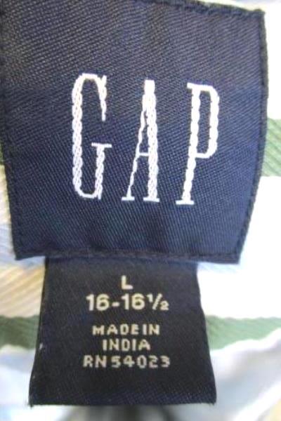 Lot of 2 Old Navy And Gap Dress Shirts Top Stripes Plaid Multi Color Men's Sz L