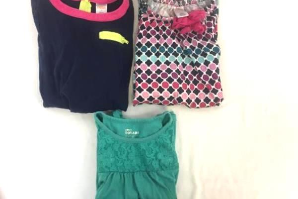 Lot of 3 Girls Shirts/Dresses by Gymobree & Epic Threads Multicolor Sz 6/6X
