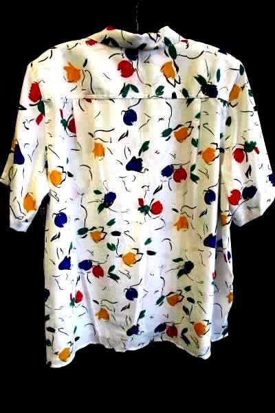 Women's Multi-Colored Floral Top By Alfred Dunner Sz 40 Full Button Up Abstract