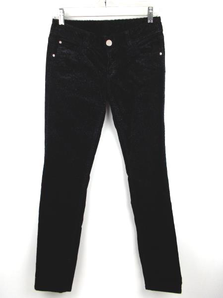 ARMANI EXCHANGE Black Corduroy Skinny Pants Silver Glitter Shimmer Women's Sz 2