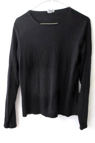 Women's Long Sleeve Shirt Solid Black by Old Navy Size M 100% Cotton Easy Fit