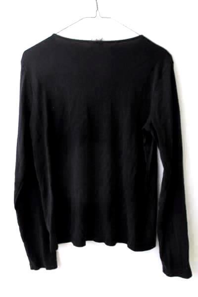 Women's Long Sleeve Shirt Solid Black by Old Navy Size M 100% Cotton Easy Fit
