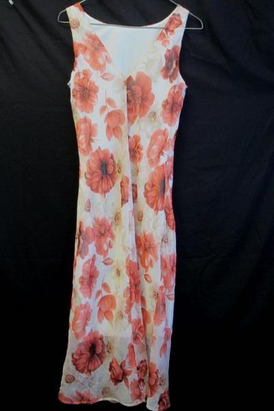 Girl's Pink Floral Sleeveless Dress By Faith & Passion Size 8 100% Polyester