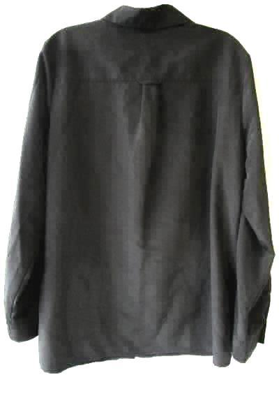 Mens Black Formal Button Up Dress Shirt By Notations Size Large Long Sleeve