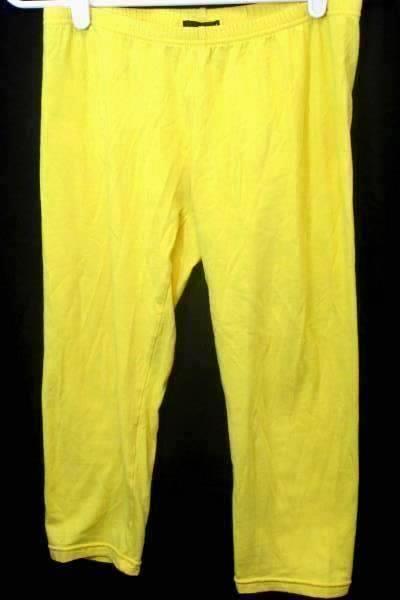 Girls Bright Yellow Pants Leggings By Wet Seal Size Small Elastic Waist Band