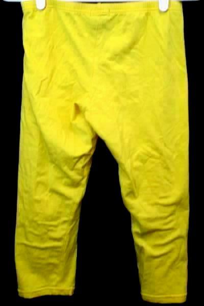 Girls Bright Yellow Pants Leggings By Wet Seal Size Small Elastic Waist Band