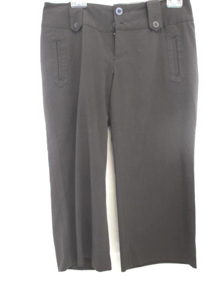 Massimo Stretch Dark Brown Dress Capri Style Pants Size 6 w/ Pockets