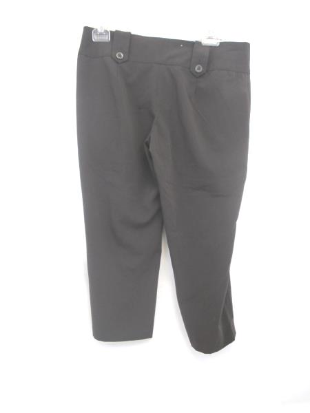 Massimo Stretch Dark Brown Dress Capri Style Pants Size 6 w/ Pockets