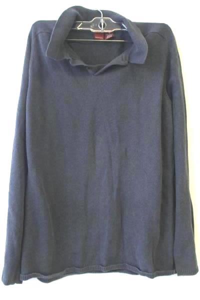 Button Up Polo Shirt by Merona Grey Blue Men's Size S 100% Cotton w/ Collar