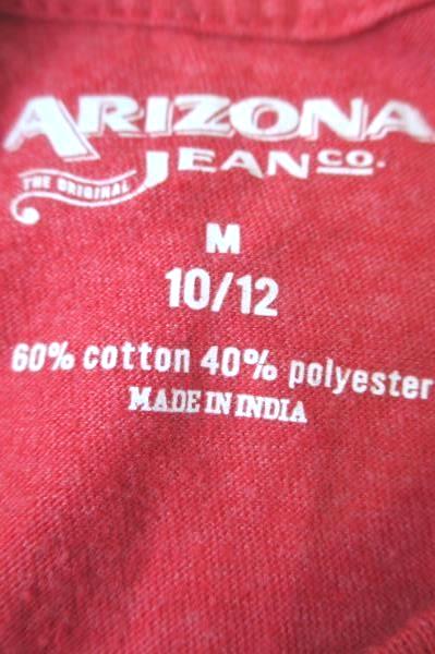 Junior Boy's Long Sleeve Shirt Solid Red by Arizona Jean Co Size M(10-12)